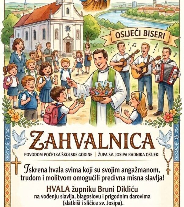 Svečanim misnim slavljima u Župi sv. Josipa Radnika obilježen početak nove školske godine Centra za odoj i obrazovanje Ivan Štark u Osijeku